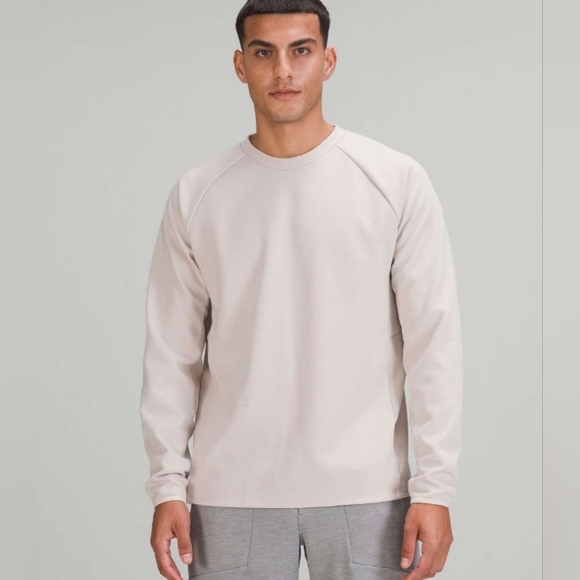 lululemon athletica Other - Lululemon Gridliner Fleece Crew Heathered Dove Grey Size Large